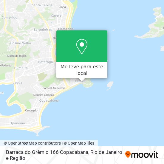 Barraca do Grêmio 166 Copacabana mapa