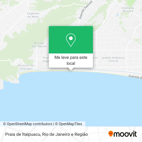 Praia de Itaipuacu mapa