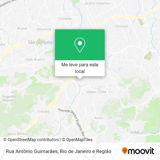 Rua Antônio Guimarães mapa