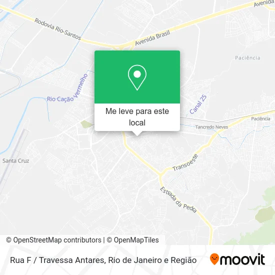 Rua F / Travessa Antares mapa