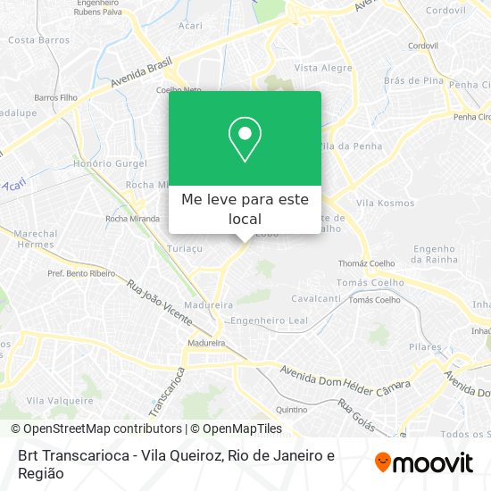 Brt Transcarioca - Vila Queiroz mapa