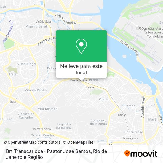 Brt Transcarioca - Pastor José Santos mapa