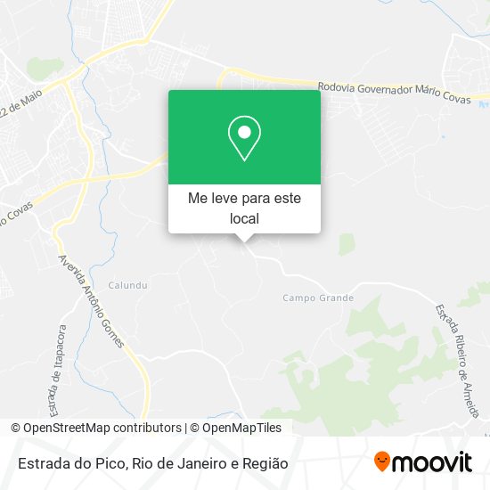 Estrada do Pico mapa