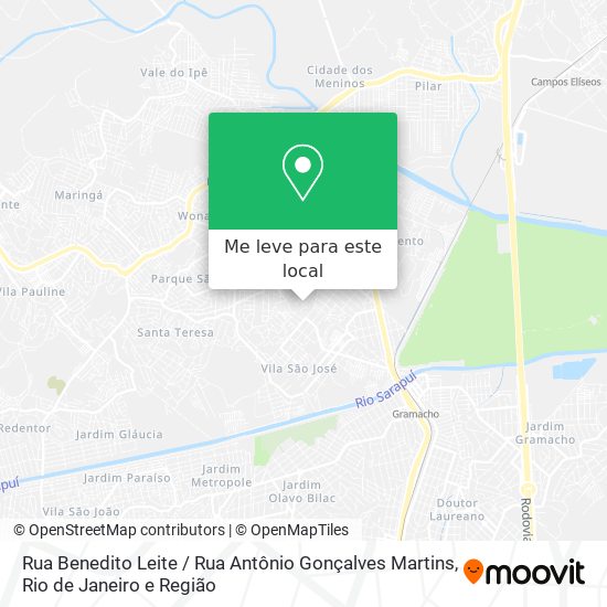 Rua Benedito Leite / Rua Antônio Gonçalves Martins mapa