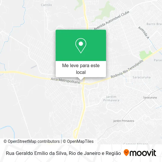 Rua Geraldo Emílio da Silva mapa