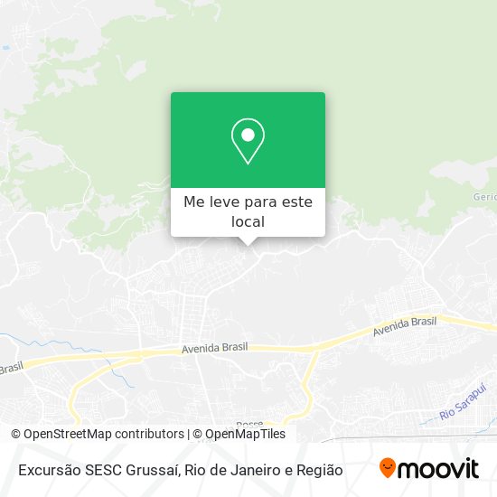 Excursão SESC Grussaí mapa