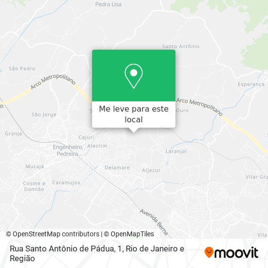 Rua Santo Antônio de Pádua, 1 mapa