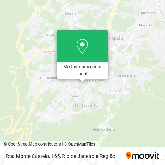 Rua Monte Castelo, 165 mapa