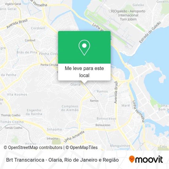Brt Transcarioca - Olaria mapa