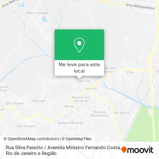 Rua Silva Peixoto / Avenida Ministro Fernando Costa mapa