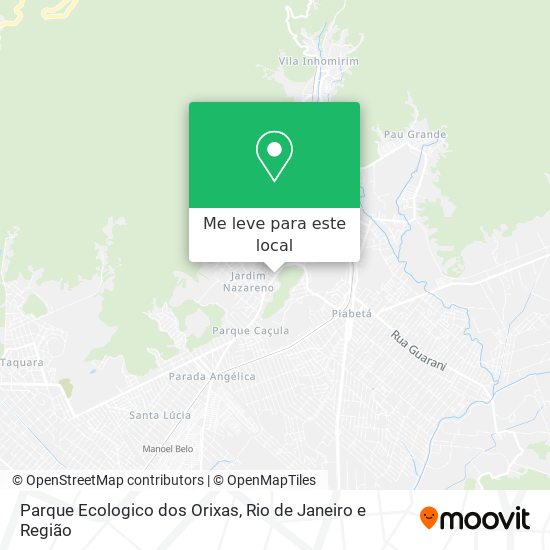 Parque Ecologico dos Orixas mapa