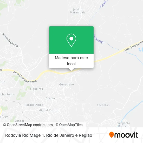 Rodovia Rio Mage 1 mapa