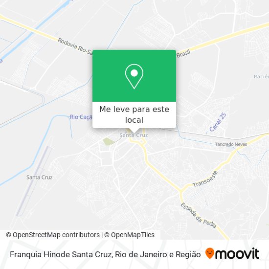 Franquia Hinode Santa Cruz mapa