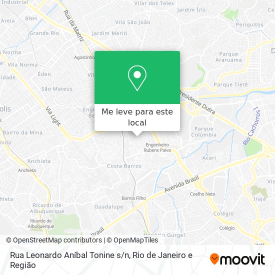 Rua Leonardo Aníbal Tonine s/n mapa