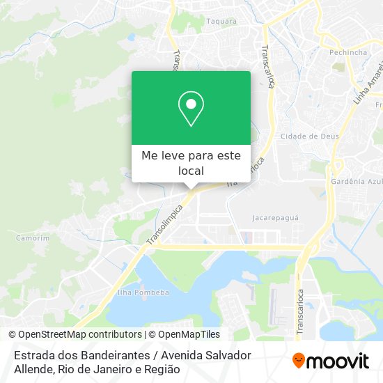 Estrada dos Bandeirantes / Avenida Salvador Allende mapa