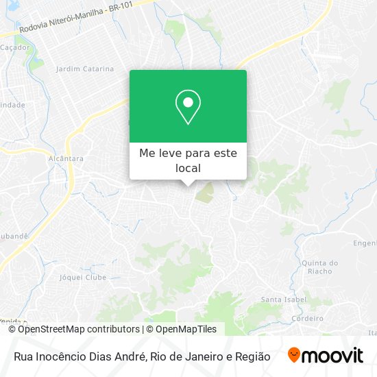 Rua Inocêncio Dias André mapa