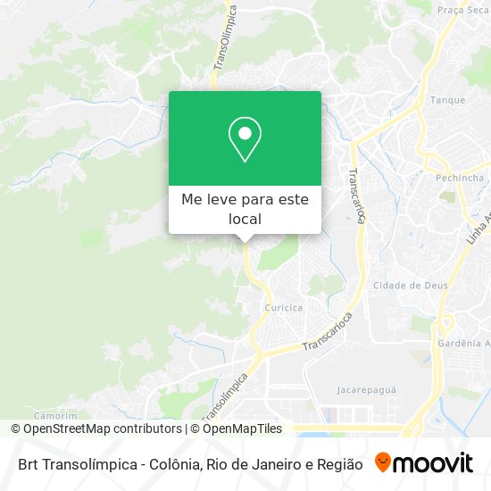 Brt Transolímpica - Colônia mapa