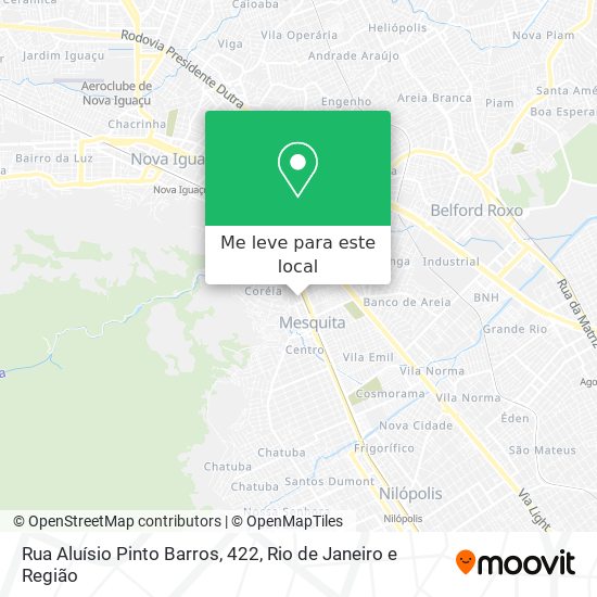 Rua Aluísio Pinto Barros, 422 mapa