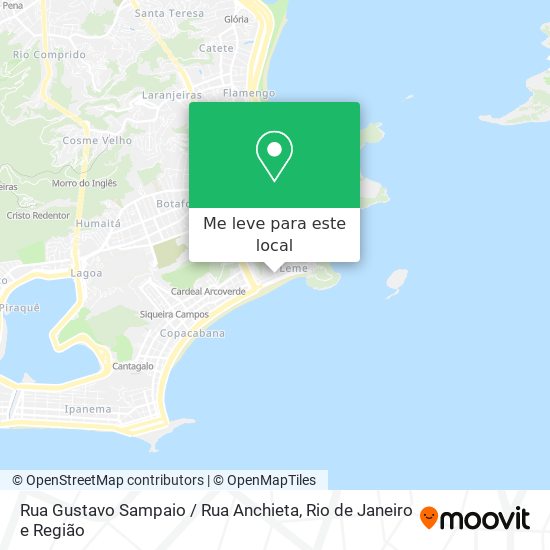 Rua Gustavo Sampaio / Rua Anchieta mapa