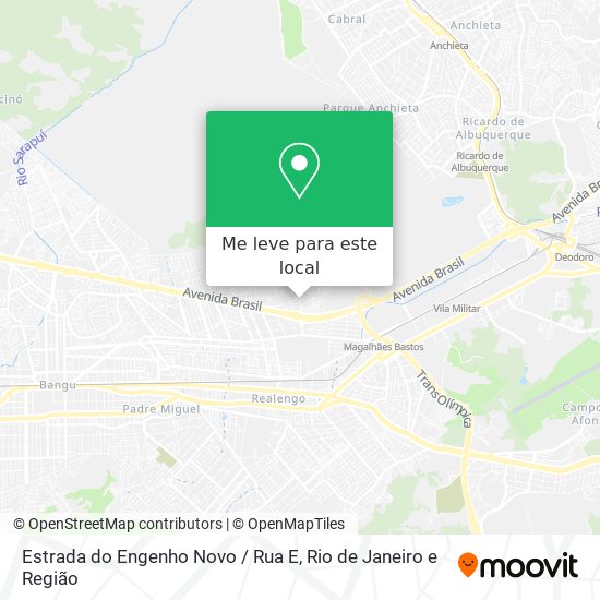 Estrada do Engenho Novo / Rua E mapa