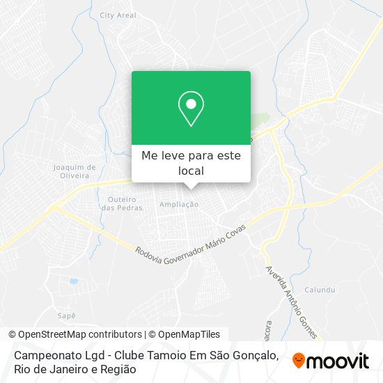 Campeonato Lgd - Clube Tamoio Em São Gonçalo mapa