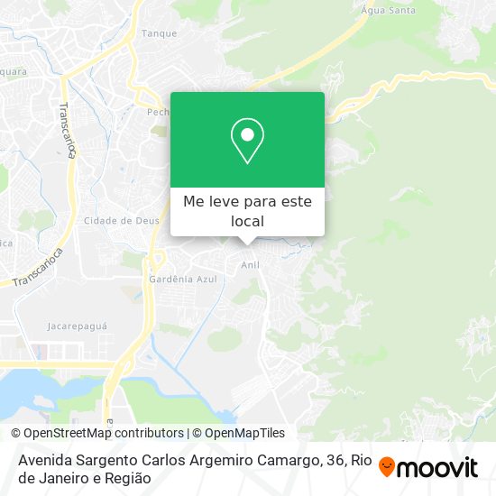 Avenida Sargento Carlos Argemiro Camargo, 36 mapa