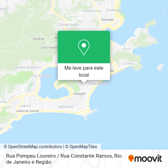 Rua Pompeu Loureiro / Rua Constante Ramos mapa