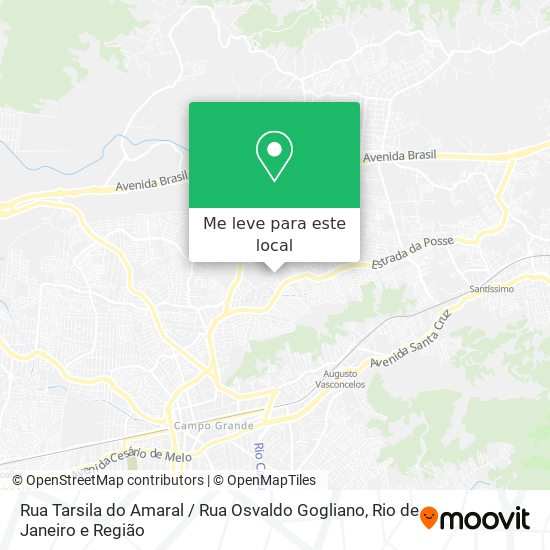 Rua Tarsila do Amaral / Rua Osvaldo Gogliano mapa
