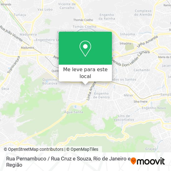 Rua Pernambuco / Rua Cruz e Souza mapa