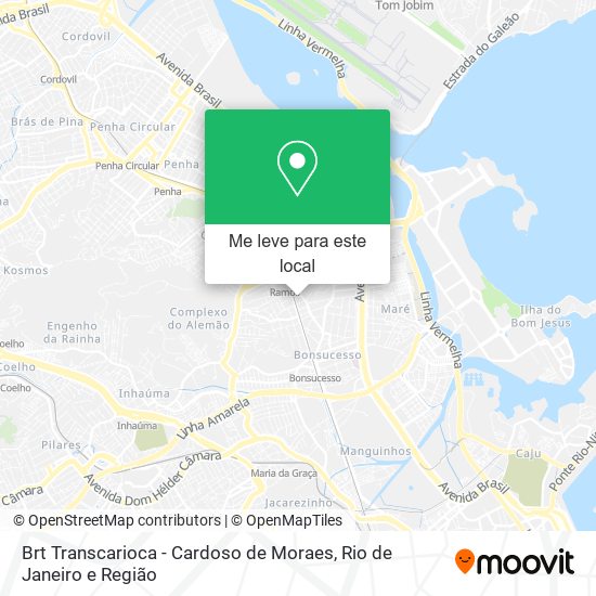 Brt Transcarioca - Cardoso de Moraes mapa