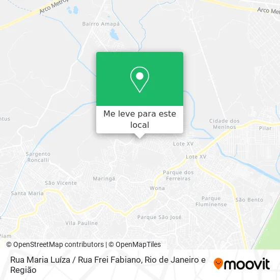 Rua Maria Luíza / Rua Frei Fabiano mapa