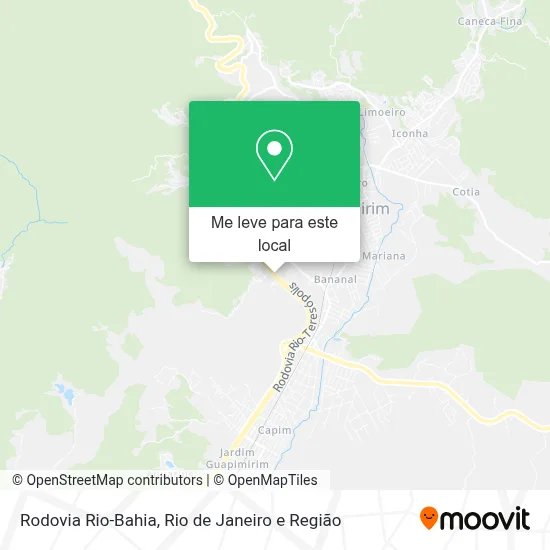 Rodovia Rio-Bahia mapa