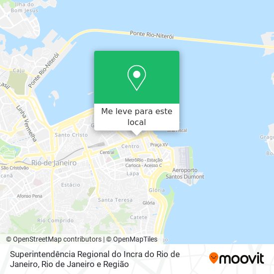 Superintendência Regional do Incra do Rio de Janeiro mapa