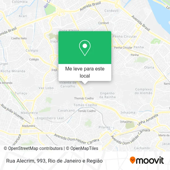 Rua Alecrim, 993 mapa
