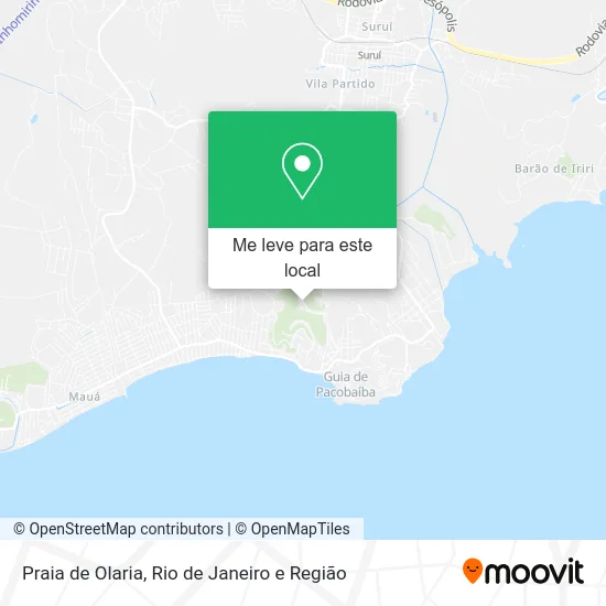 Praia de Olaria mapa