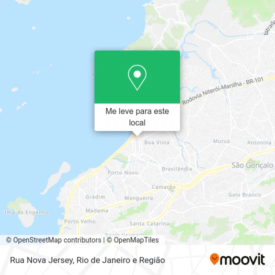 Rua Nova Jersey mapa