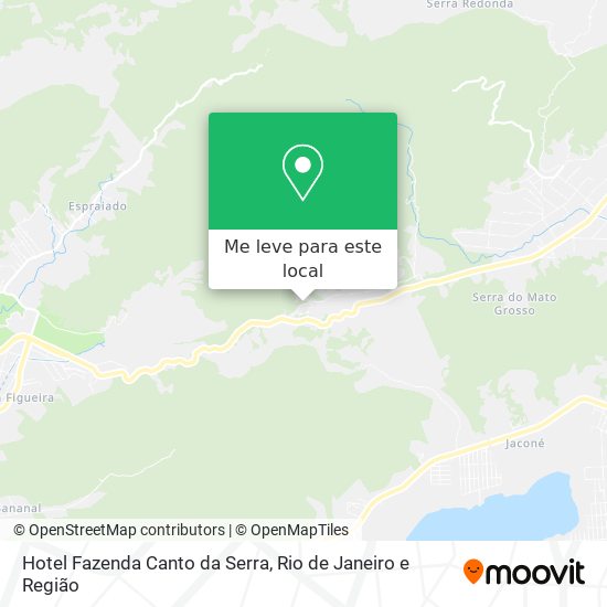 Hotel Fazenda Canto da Serra mapa