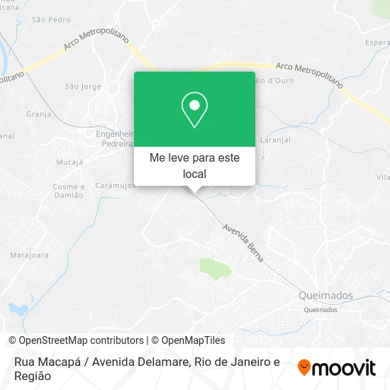 Rua Macapá / Avenida Delamare mapa