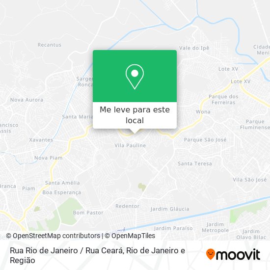 Rua Rio de Janeiro / Rua Ceará mapa