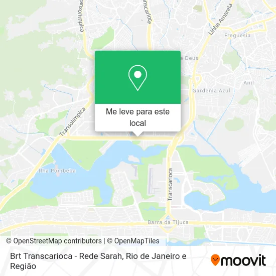 Brt Transcarioca - Rede Sarah mapa