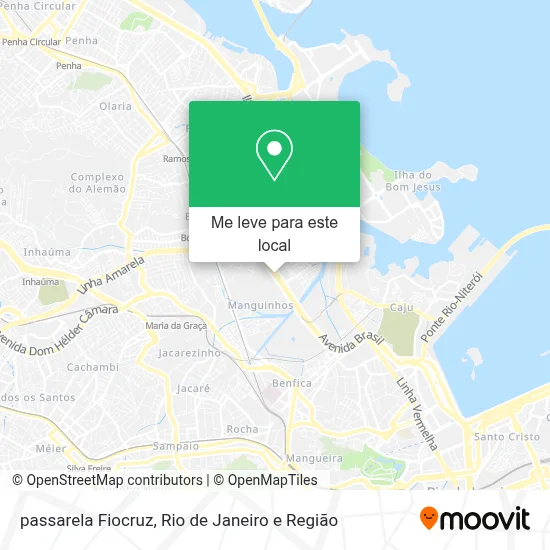 passarela Fiocruz mapa