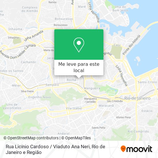 Rua Licínio Cardoso / Viaduto Ana Neri mapa