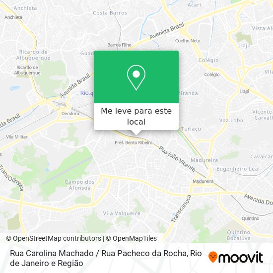 Rua Carolina Machado / Rua Pacheco da Rocha mapa