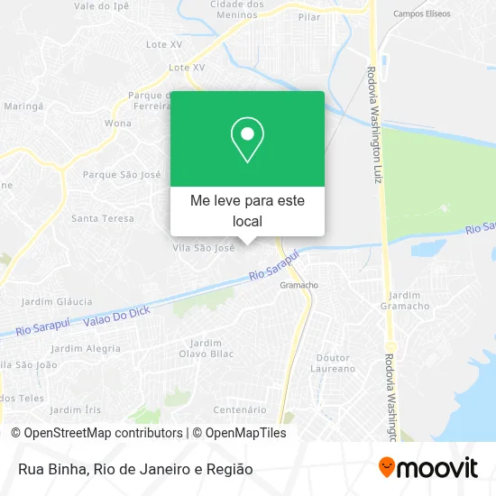Rua Binha mapa