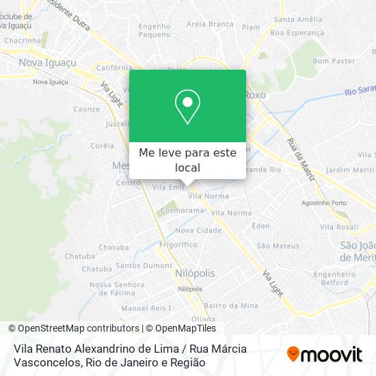 Vila Renato Alexandrino de Lima / Rua Márcia Vasconcelos mapa