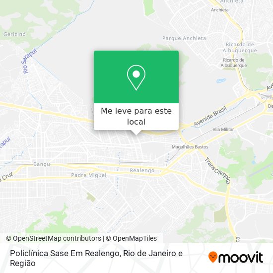 Policlínica Sase Em Realengo mapa