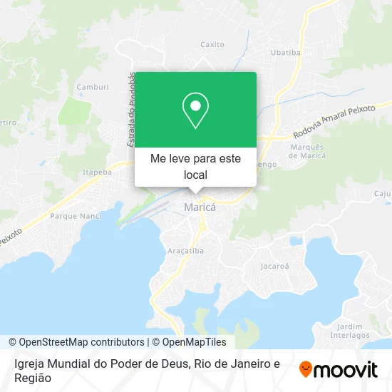 Igreja Mundial do Poder de Deus mapa