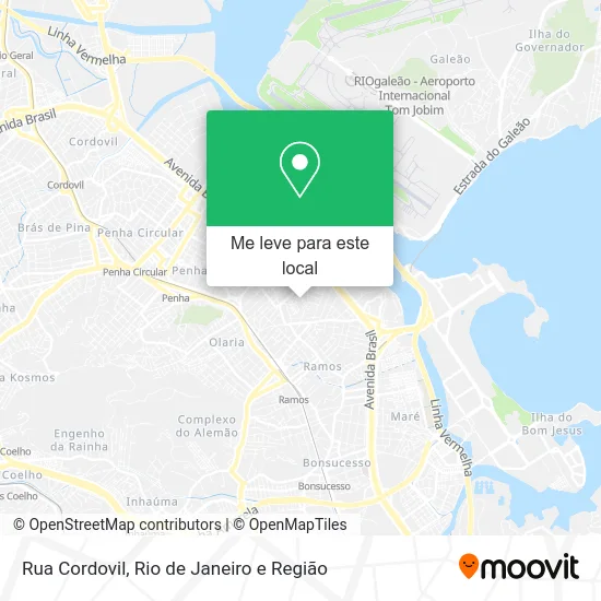 Rua Cordovil mapa