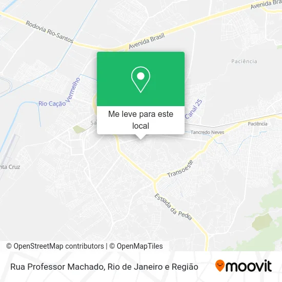 Rua Professor Machado mapa