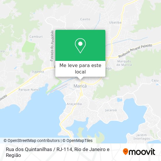 Rua dos Quintanilhas / RJ-114 mapa